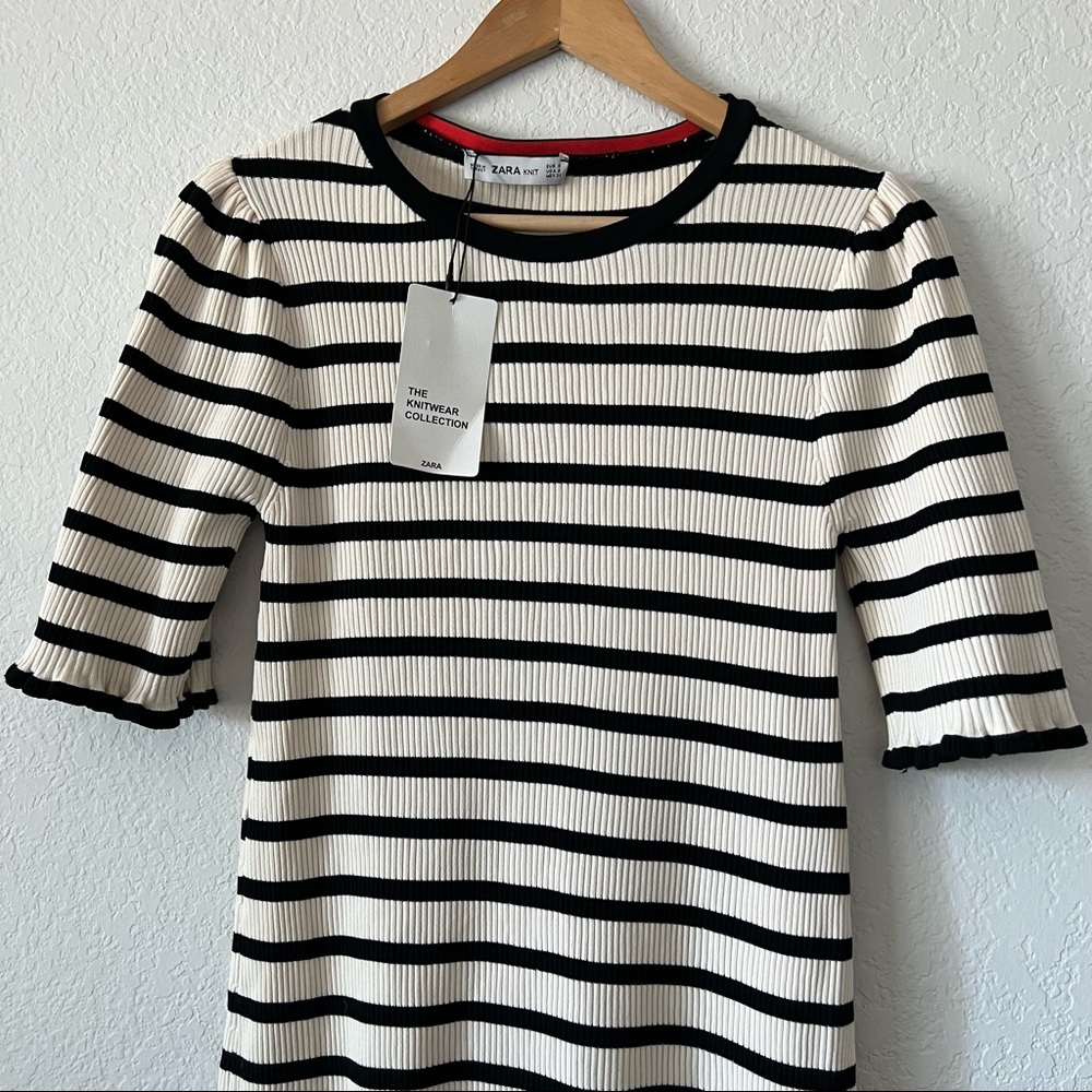 NWT Zara Knit The Knitwear Collection Ribbed Dress Size Small - Picture 3 of 10